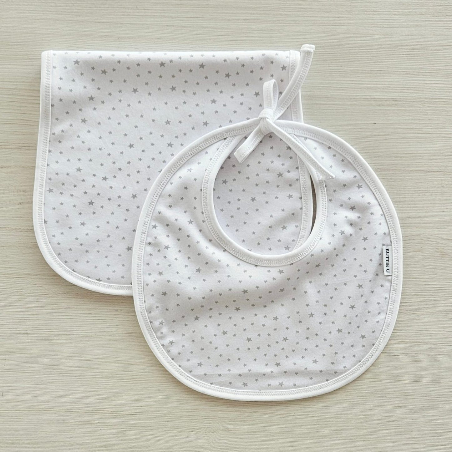 Little Stars Bib & Burp