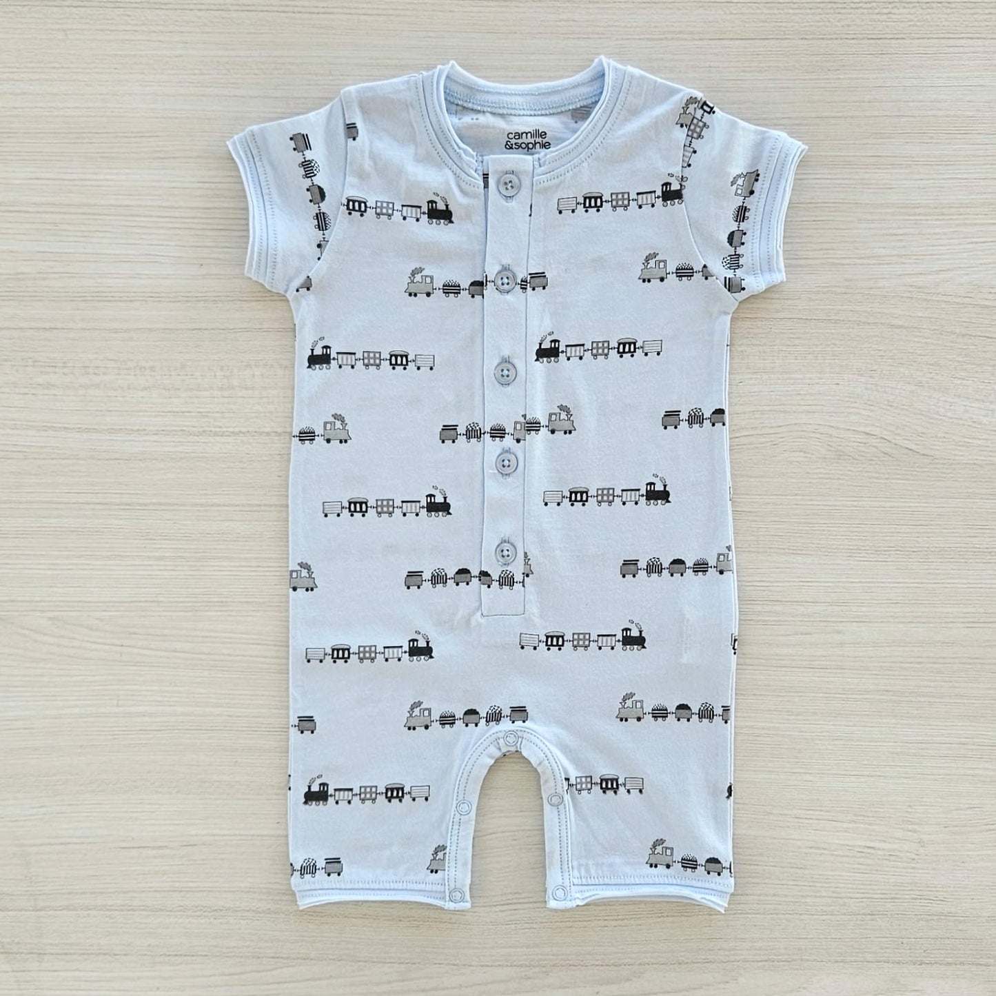 Tiny Train Henley Romper