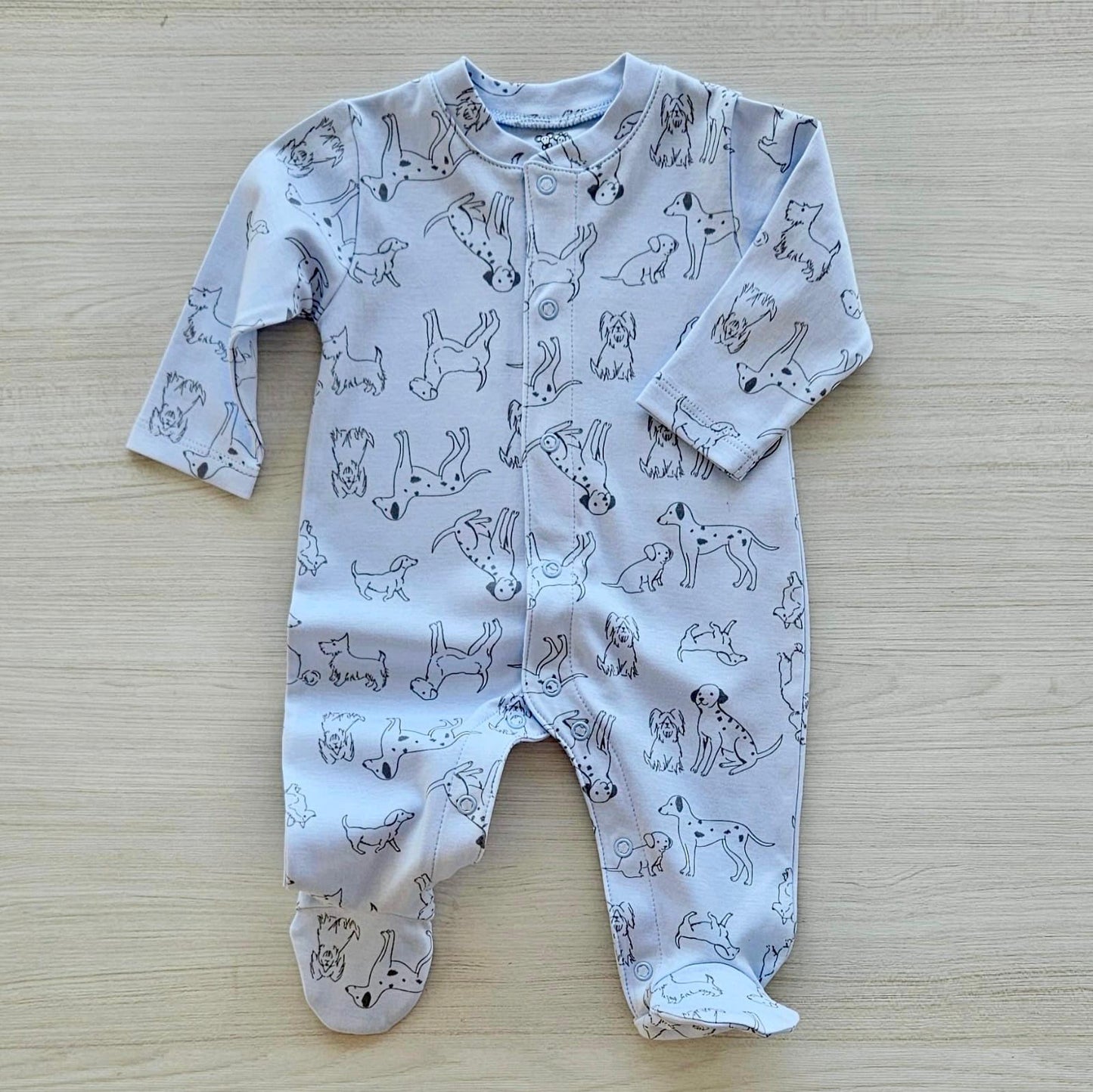 Blue Doggy Footie