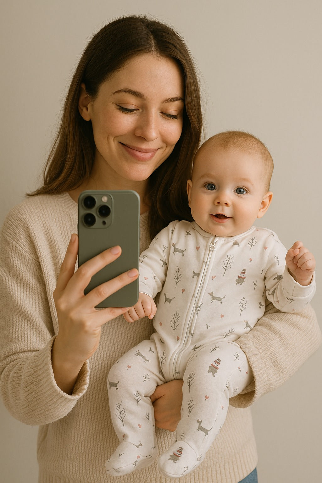 Forest Zipper Footie