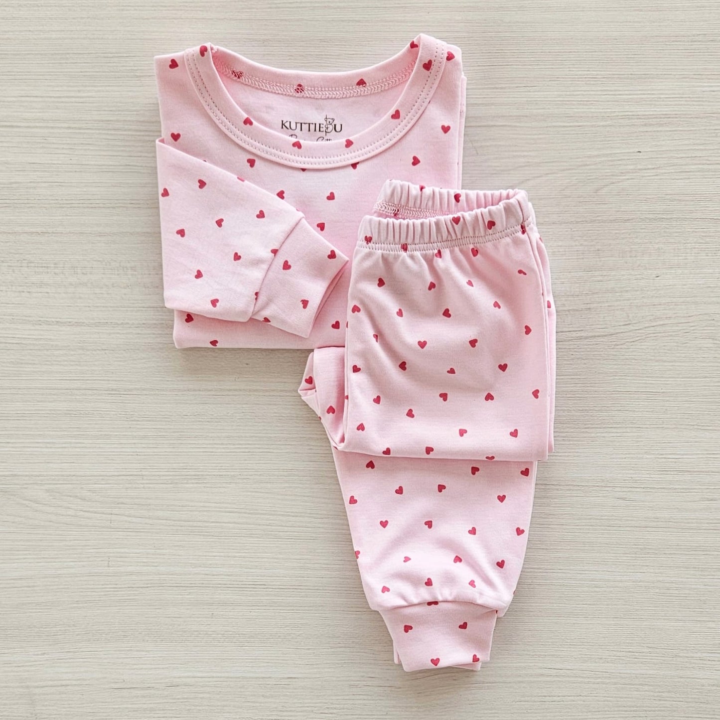 Pink Hearts Long Pajama