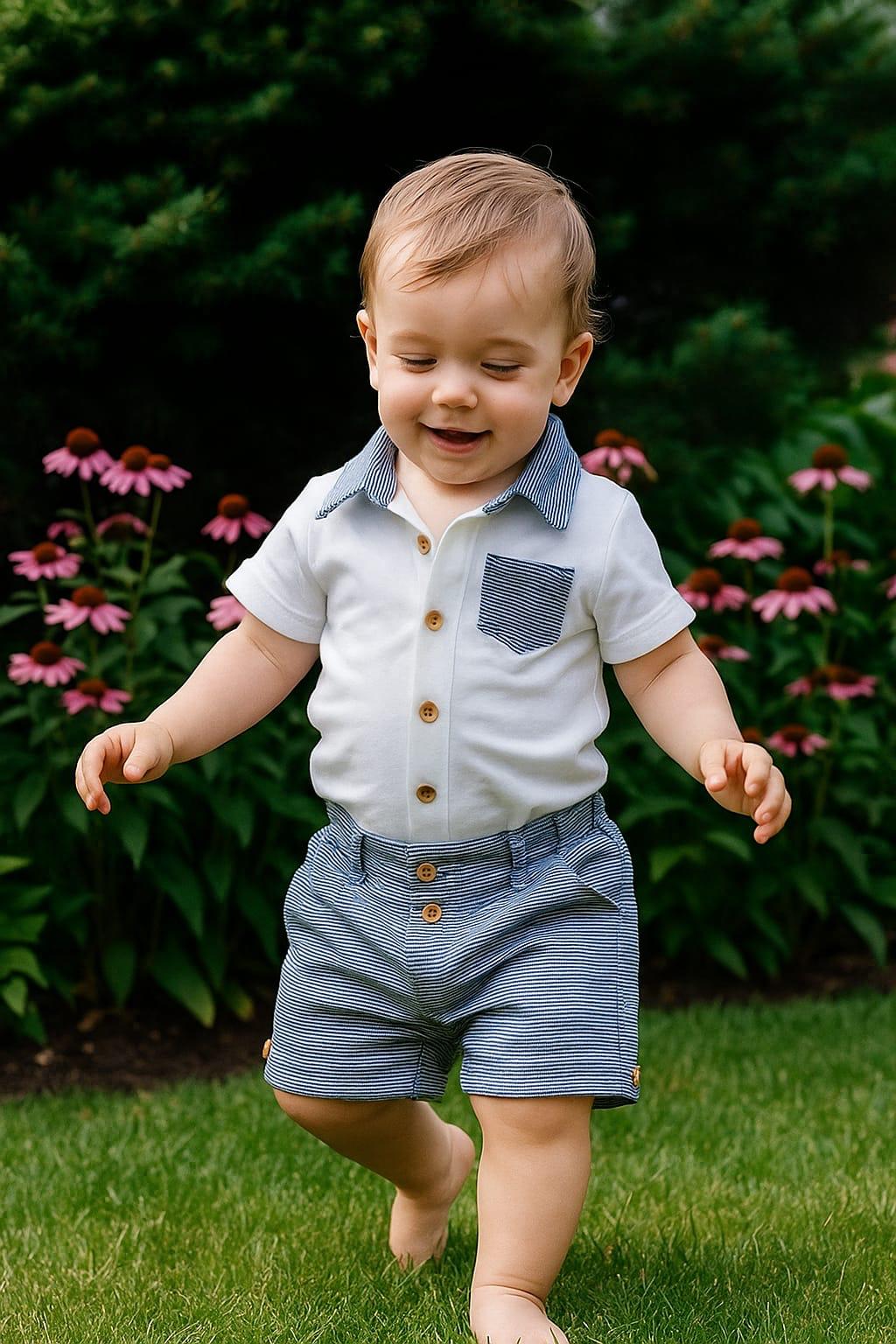 Polo Shirt Two-Piece Set