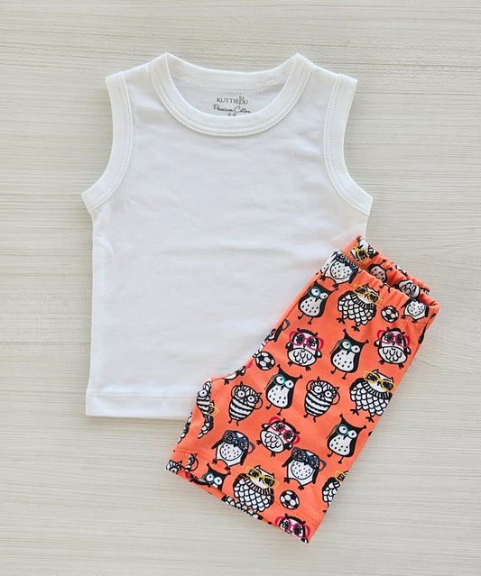 Sleeveless Top + Owl Pants