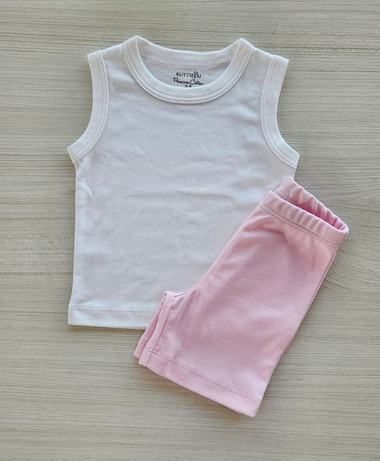 Sleeveless Top + Pink Pants