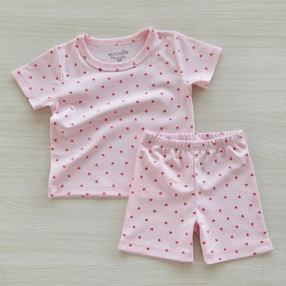 פיג'מה קצרה לבבות