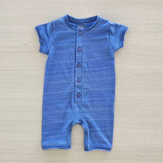 Blue Stripes Henley Romper