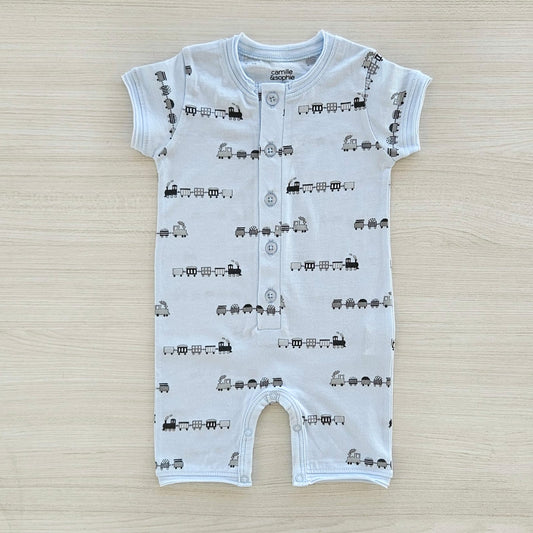 Tiny Train Henley Romper