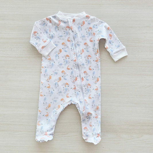 Fish Zipper Footie