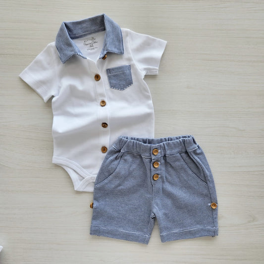 Polo Shirt Two-Piece Set